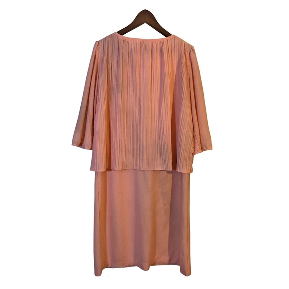 SANDI DEE Pink Embroidered Polyester Midi Dress 14 - Picture 3 of 5